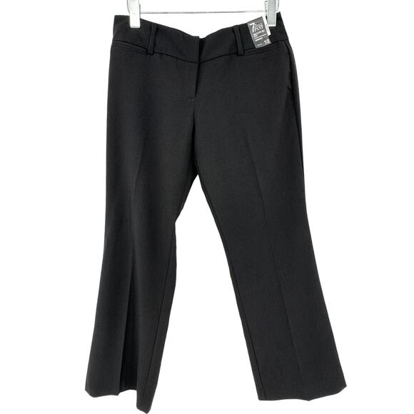 7th Avenue signature fit pants bootcut stretch black career work slacks 12P NEW - Picture 1 of 8